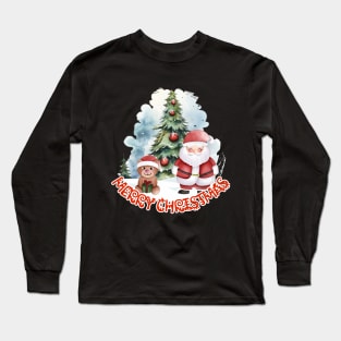 MERRY CHRISTMAS, LET IT SNOW,SNOWMAN Long Sleeve T-Shirt